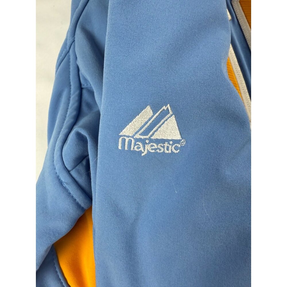 VTG Majestic UCLA Jacket Mens Medium Blue Puffer Coat Varsity Heavy Fleece Lined - Picture 4 of 8